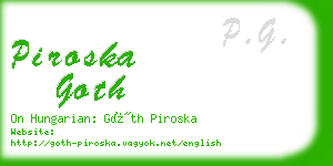 piroska goth business card